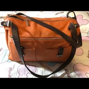 Cleo & patek leather handbag